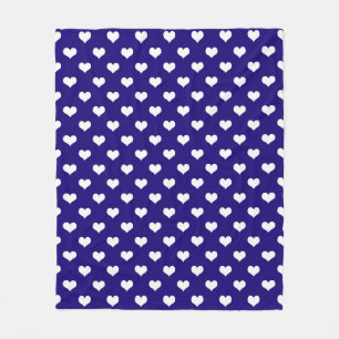 Cobertor De Velo Blue White Love Heart Design