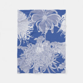 Cobertor De Velo Blue White Vintage Chinoiserie Floral