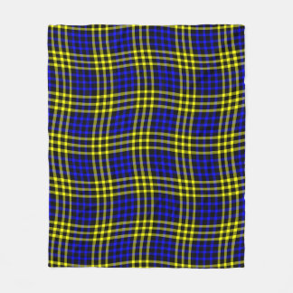Cobertor De Velo Blue Yellow Plaid Checker Seamless Pattern