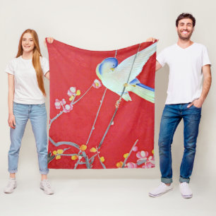 Cobertor De Velo Bluebird com Plum Tree, Japonês Gesign