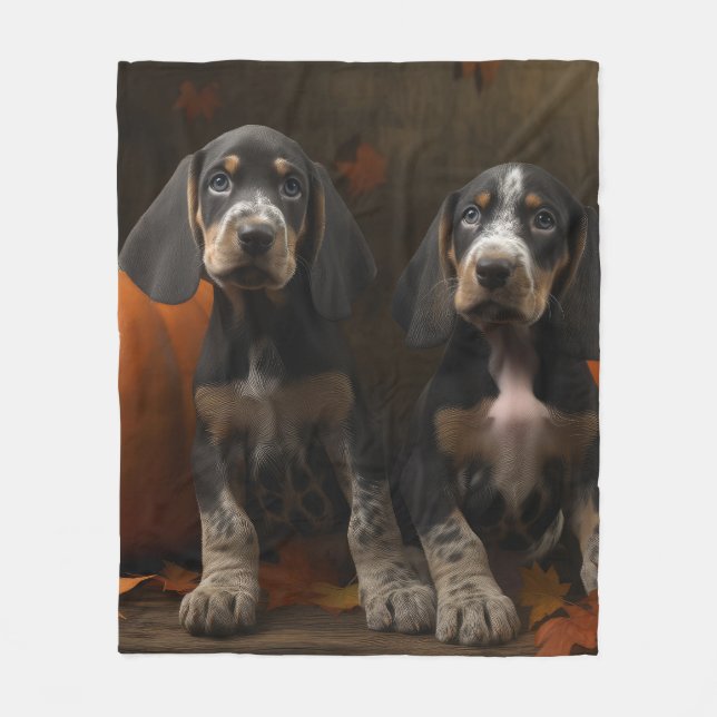 Cobertor De Velo Bluetick Conhound Puppy Autumn - Pumpkin (Frente)