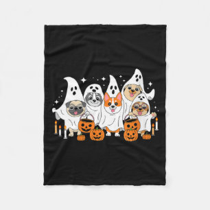 Cobertor De Velo Blusa decote em V Halloween Fantasma Cachorro Femi