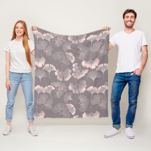 Cobertor De Velo Blush Ginkgo Luxe – Botânica Dourada em Preto (6)