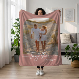 Cobertor De Velo Blush Pink Together Typography Couple Valentine