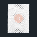 Cobertor De Velo Blush Swiss Pontos | Monograma de bordo<br><div class="desc">Junta-te aos nossos cobertores monográficos personalizados modernos e quic! Personalize facilmente a cor de fundo para uma sombra da sua escolha! Personalizar é simples,  clique no botão "Personalizar" acima e selecione a cor de fundo nas amostras de cores!</div>