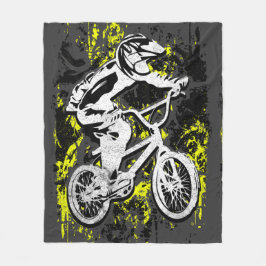 Cobertor De Velo Bmx Flatland - Cinza Grunge Bmx Fleece Blanket