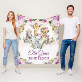 Cobertor De Velo Bô Tropical Selva Safari Animais Selvagem