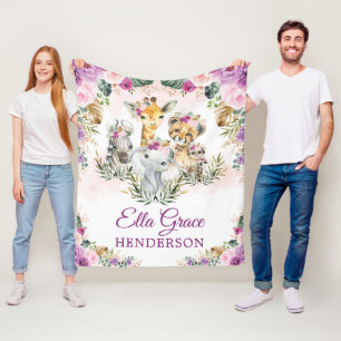 Cobertor De Velo Bô Tropical Selva Safari Animais Selvagem