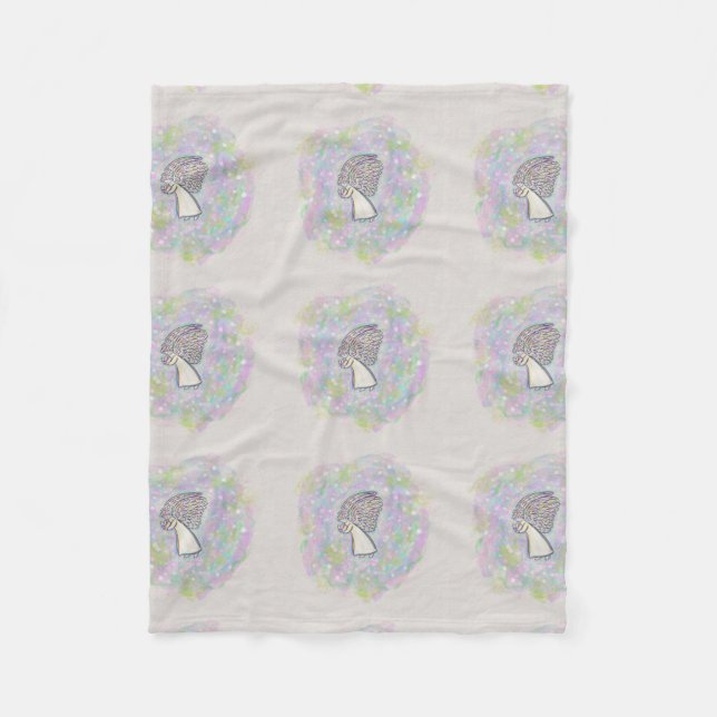 Cobertor De Velo Boas Coisas Guardian Angel Custom Fleece Blanket (Frente)