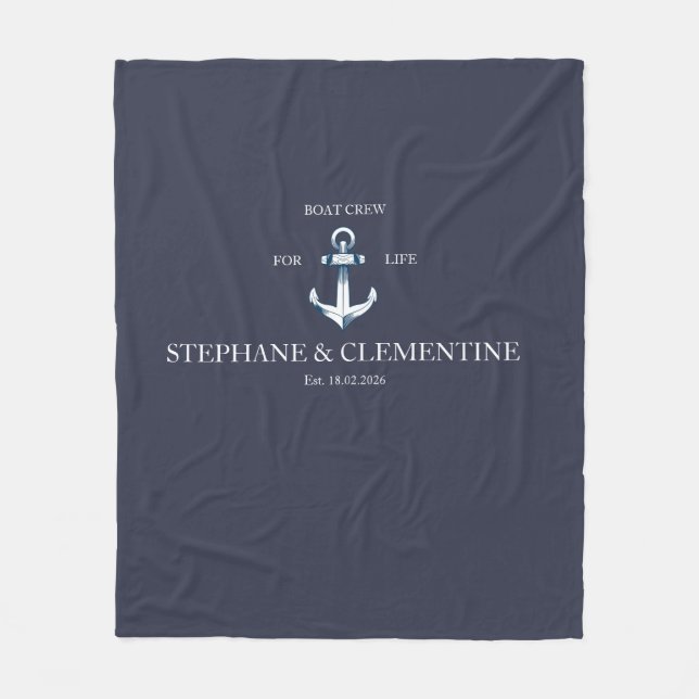 Cobertor De Velo Boat crew for life (Frente)