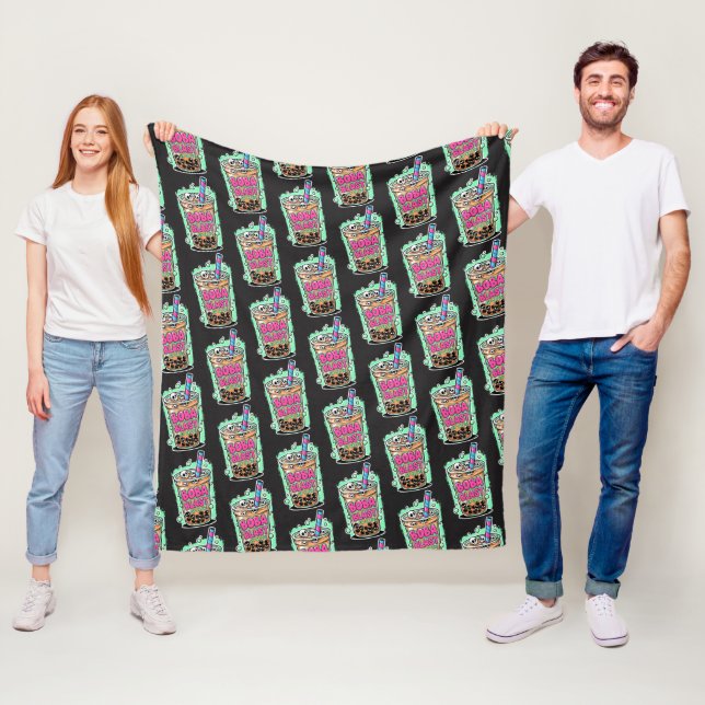 Cobertor De Velo Boba Blast – Sip or Die! Fleece Blanket (In Situ)
