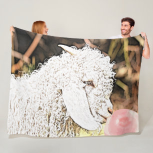 Cobertor De Velo BOCA Bubblegum Baby Angora Goat por GetYerGoat™