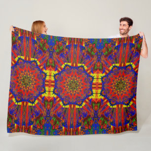 Cobertor De Velo Bohemian Abstrato A Jasmine Em Um Meadow Cozy