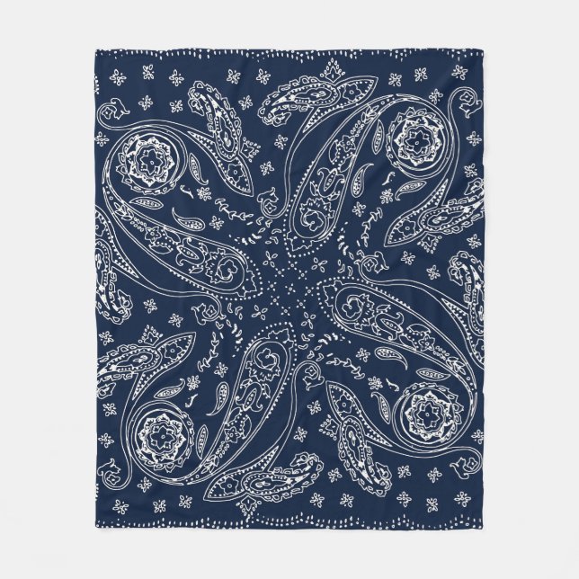 Cobertor De Velo Bohemian Paisley Vintage Impressão (Frente)