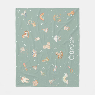 Cobertor De Velo Boho Autumn Baby Shower Fleece Blanket