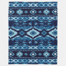 Boho Aztec Blue Knmit Design