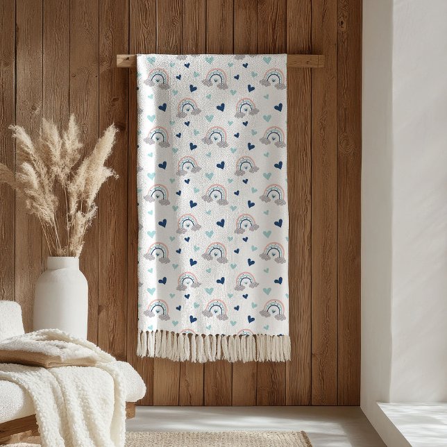 Cobertor De Velo Boho Blanket Gift Rainbow Pastel for Children (Boho Blanket Gift Rainbow Pastel for Children)