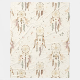 Cobertor De Velo Boho Dreamcatcher Fleece Blanket | Ethereal