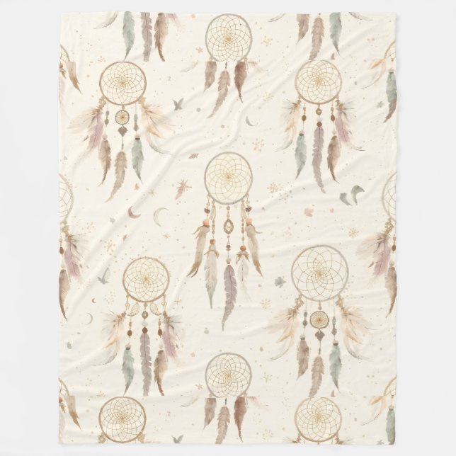 Cobertor De Velo Boho Dreamcatcher Fleece Blanket | Ethereal (Frente)