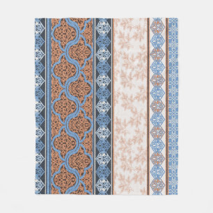 Cobertor De Velo Boho Floral Stripes: Coleção Étnica Sem Costura