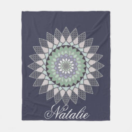 Cobertor De Velo Boho Lavanda Lotus Mandala Monograma