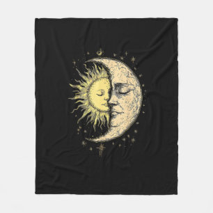 Cobertor De Velo Boho Místico Sol E Vintagem Estética Da Lua