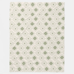 Cobertor De Velo Boho Neutral Sage Geométrico Aztec Padrão