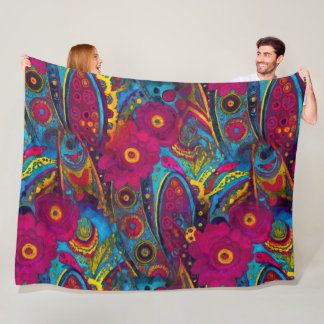 Cobertor De Velo Boho Paisley Floral
