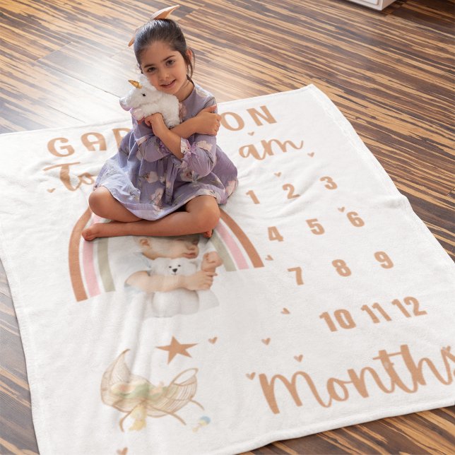 Cobertor De Velo Boho Rainbow Cute Baby Photo Stroller Personalizad (Criador carregado)