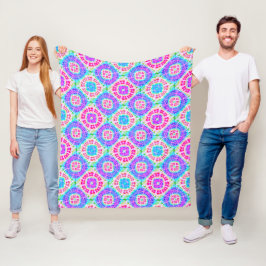 Cobertor De Velo Boho Tie Dye Patterno Cheerful Fleece Blanket