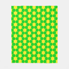 Cobertor De Velo Bola de Futebol / Futebol Textura - Amarelo & Verd