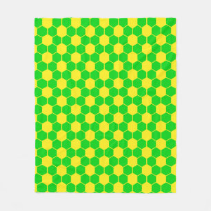 Cobertor De Velo Bola de Futebol / Futebol Textura - Amarelo & Verd