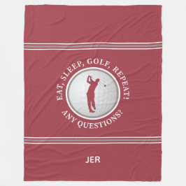 Cobertor De Velo Bola de Golfe Monograma de Esportes Modernos de Go