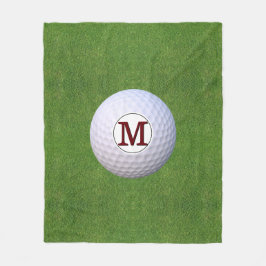 Cobertor De Velo Bola de Golfe Monograma Golfista Relvado