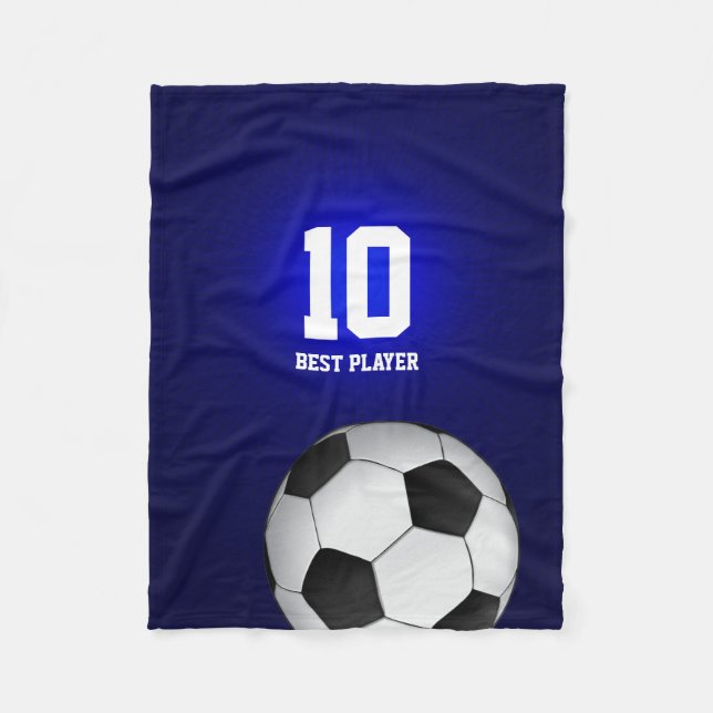 Cobertor De Velo Bola do futebol do futebol | de Personalizable (Frente)