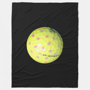 Cobertor De Velo Bolas Amarelas De Golfe A Preto,