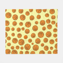 Cobertor De Velo Bolas de Basquete Padrão Sem Costura  