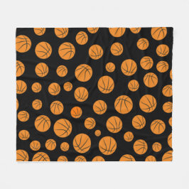Cobertor De Velo Bolas de Basquete Padrão Sem Costura  