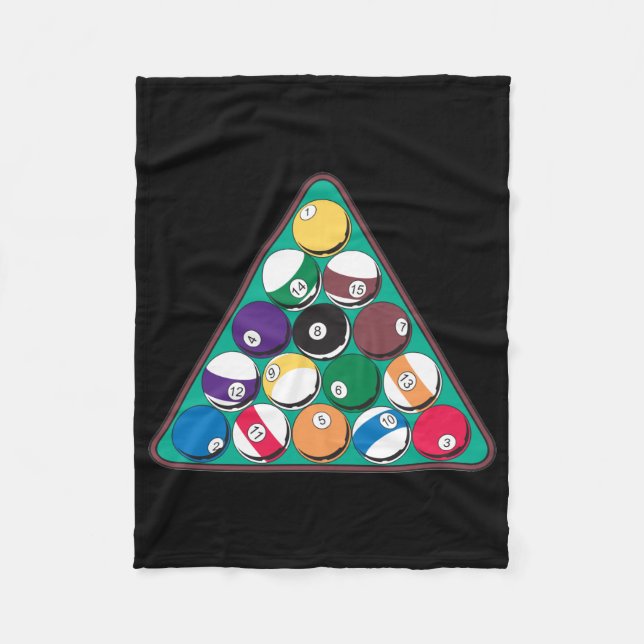 Cobertor De Velo Bolas de bilhar submetidas (Frente)