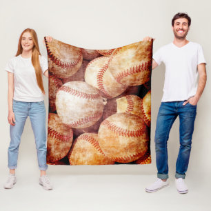 Cobertor De Velo Bolas vestidas do esporte do basebol do Grunge