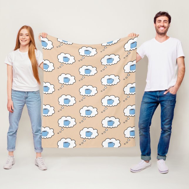 Cobertor De Velo Bolha de Pensamento de Caneca de Café (In Situ)