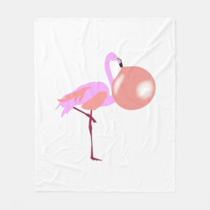 Cobertor De Velo Bolha Engraçada Goma Flamingo Soprando Bolha
