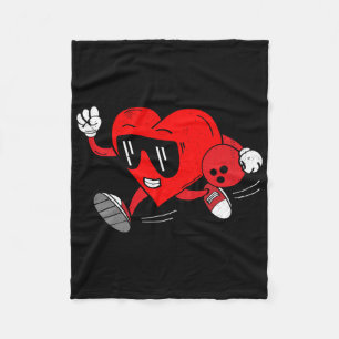 Cobertor De Velo Boliche Coração Engraçado Dia dos Namorados Esport