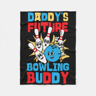 Cobertor De Velo Boliche engraçada Toddler Pai Futuro Boliche Buddy