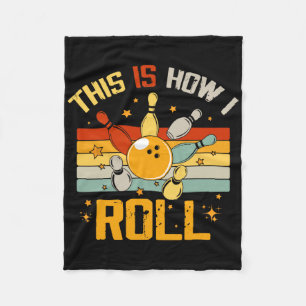 Cobertor De Velo Boliche Retro Engraçado Bowler É Assim Que Eu Rolo
