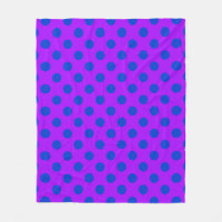 Bolinhas azuis em roxo