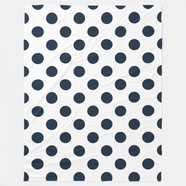 Cobertor De Velo Bolinhas azuis marinhos escuras (Frente)