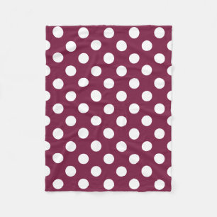 Cobertor De Velo bolinhas brancas em burgundy