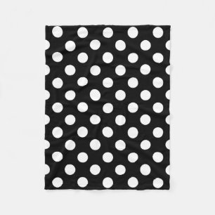 Cobertor De Velo Bolinhas brancas em preto