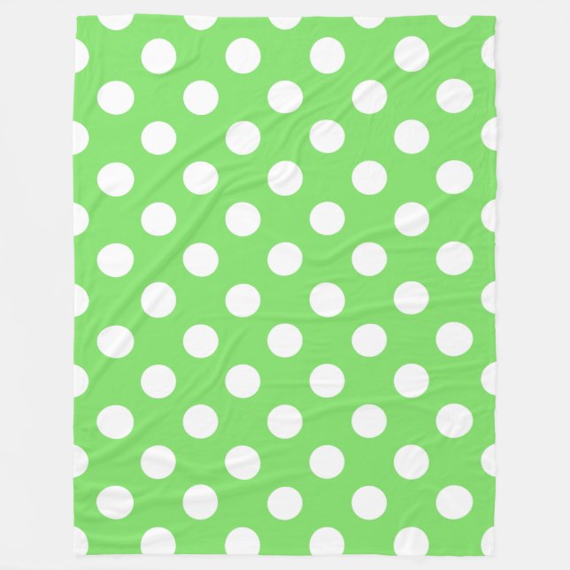 Cobertor De Velo Bolinhas brancas em verde-maçã (Frente)